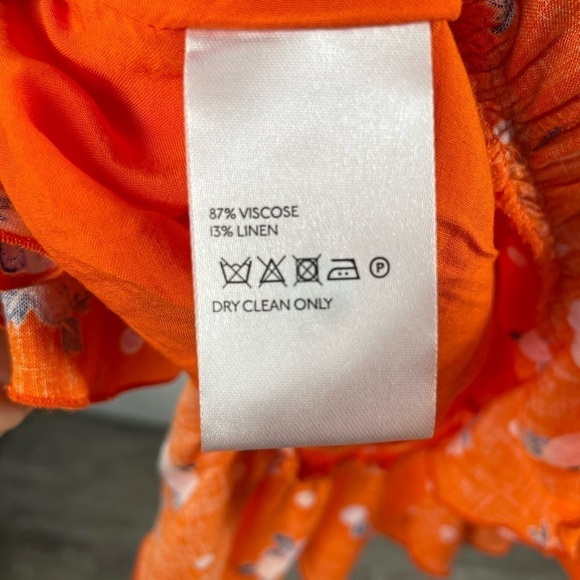 Free People Like A Lady Printed Mini Dress In Orange size XS - Picture 8 of 12